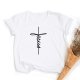 European And American T Shirt Letter Faith Short Sleeve